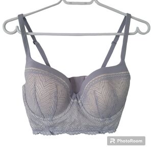 Victoria's‎ secret lined lace bra,long line,corset,bustier,34DD